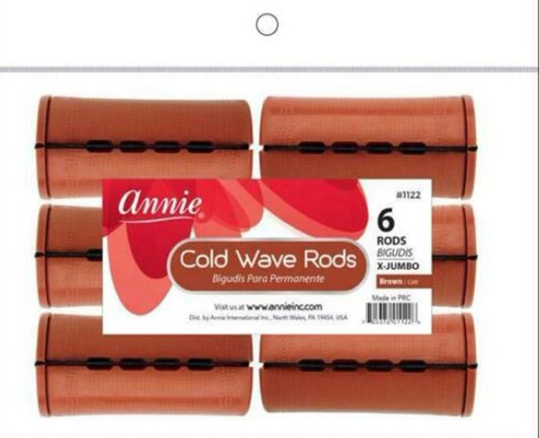 Annie- #1122 Cold Wave Rods 6ct X-Jumbo Brown