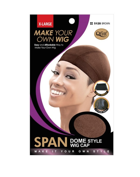 #5128 XL Span Dome Style Wig Cap- Brown