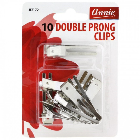 Annie- #3172 Double Prong Clips 10ct