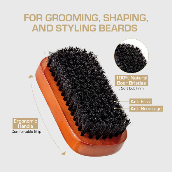 Red by Kiss Premium Beard Brush Medium Soft BR200