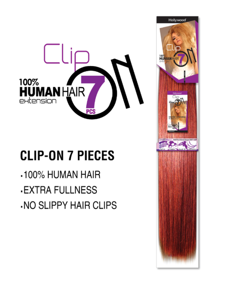 Hollywood Clip In 18" 7 piece 100% Human Hair