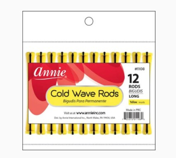 Annie- #1108 Cold Wave Rods 12ct Long Yellow