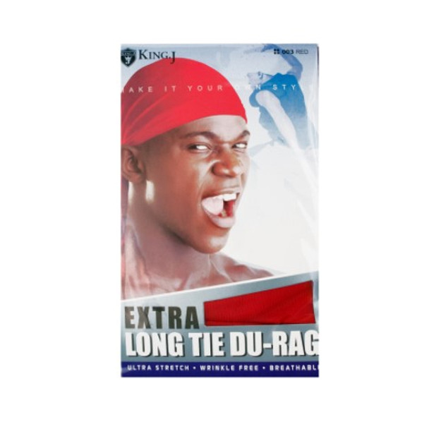 Extra Long Tie Du-Rag #003 Red