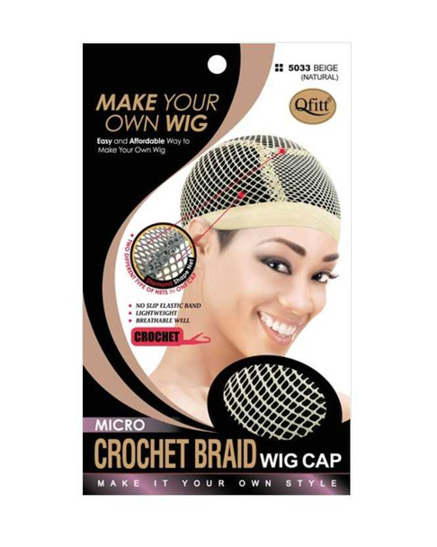 #5033 Micro Crochet Braid Wig Cap- Natural