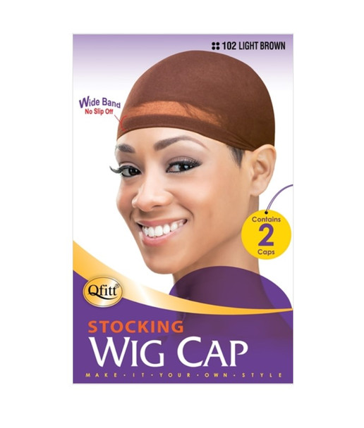 #102 Stocking Wig Cap 2 Caps- Light Brown