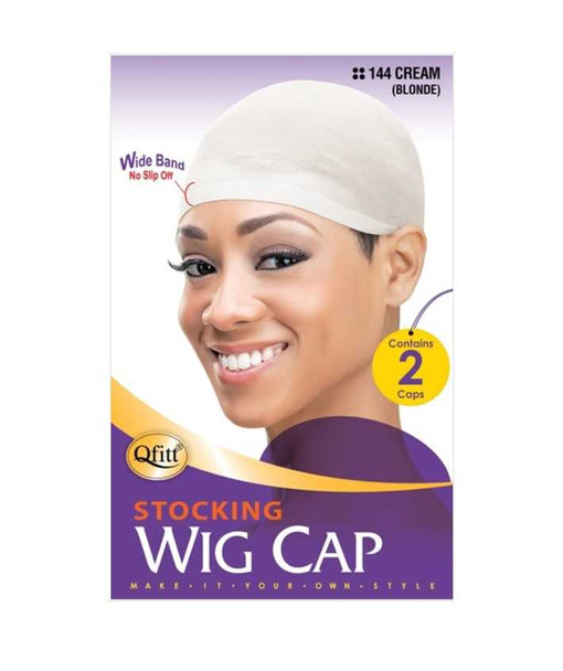 #144 Stocking Wig Cap 2 Caps- Cream