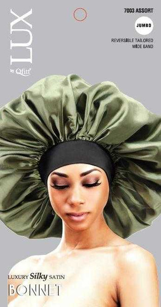 Lux Silky Satin Bonnet Jumbo (Assorted Color Chosen) #7003