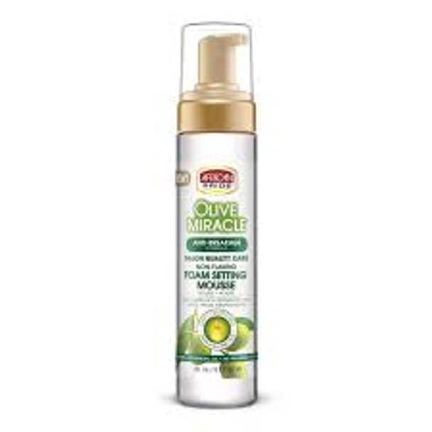 African Pride- Olive Miracle- Foam Setting Mousse 8.5oz