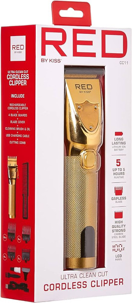 Red By Kiss Ultra Clean Cut Cordless Clipper #CC11