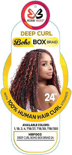 Infusion Deep Curl Boho Box braid  100% Human Curl 24" (10 braids per pack)