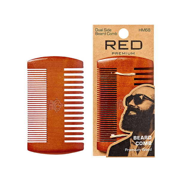 Red by Kiss Premium Dual Side Beard Comb HM68
