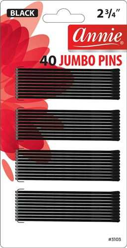 Annie- #3103 Jumbo Pins 2 3/4" 40ct Black
