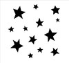 Simple Funky Stars - Pattern Stencil - 6" x 6"