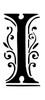Ornate Monogram Stencil - I - 8 x 6