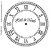 Hotel Du Monde Clock Stencil - 7 inch Clock