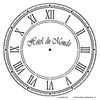 Hotel Du Monde Clock Stencil - 12 inch Clock
