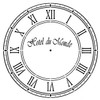Hotel Du Monde Clock Stencil - 18 inch Clock