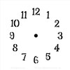 Winter Time Clock Stencil - 6 in