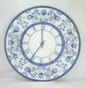 Blue Delft Floral Wall Clock - E-Packet - Jeanne Bobish