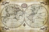 World Map Transfer Paper - Antique 10" x 16"
