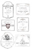 Wine Labels Transfer Paper -  B & W 10" x 16"