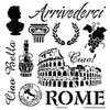 All Roads Lead to Rome Stencil - 12" x 12"