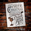 White Christmas - Word Art Stencil - 12" x 16" - STCL606_2 - by StudioR12