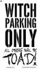 Word Stencil - Witch Parking Only - 7"x12"