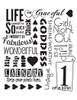It's A Girl Thing Background Word Stencil  - 8.5" x 11"