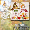 Fall Leaves Pattern Stencil by StudioR12 |  Paint DIY Autumn Decor | 9" x 9" | STCL707_2