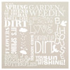 Spring Love Background Word Stencil  - 16" x 16"