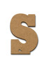 Standing Wood Letter Surface - S - 2 1/2" x 3 5/8"