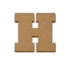 Wood Letter Surface - H - 3 5/8" x 3 3/8"