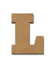 Wood Letter Surface - L - 2 3/4" x 3 3/8"