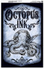 Antique Apothecary Label - Collage Paper - Octopus Ink - Blue - 10.5" x 16.25"