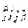 Snowflake Music Notes Art Stencil - 6" x 6" - STCL867_1 - by StudioR12
