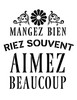 Aimez Beaucoup Word Art Stencil - 8-1/2" x 11"