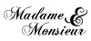Madame & Monseur Word Stencil - Elegant Script - 11" x 5"