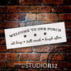 Welcome To Our Porch - Word Art Stencil - 15" x 5" - STCL1009_1 - by StudioR12