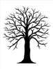 Tree Motif Stencil - 8-1/2 X 11"