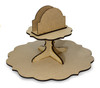 Fancy Scalloped Lazy Susan with Napkin Holder - Includes Base