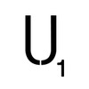 Word Game Letter Stencil - U - 9" x 9"