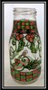 Christmas Checkerboard Patterned Chunky Glass Bottle - E-Packet - Christy Hartman