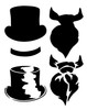 Dapper Gentleman Stencil - Top Hat & Ascot - 11" x 14" - STCL1157_1