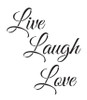 Live, Laugh, Love - Trendy Script - Word Stencil - 14" x 16.5" - STCL1193_3