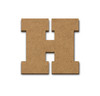 Wood Letter Surface - H - 6" x 6 1/4"