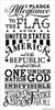 Pledge of Allegiance - Word Stencil -  12" x 24" - STCL1250_2 by StudioR12