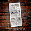 Pledge of Allegiance - Word Stencil -  12" x 24" - STCL1250_2 by StudioR12