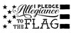 I Pledge Allegiance To The Flag- Word Art Stencil -  7" x 15" - STCL1251_2 by StudioR12