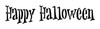Happy Halloween - Handwritten Grunge - Word Stencil - 7" x 2" - STCL1292_1 by StudioR12